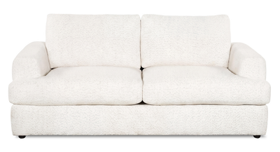 Made in Canada Customizable Sofa Lab Curve 86" Fabric Condo Sofa – Teddy Snow | Sofa personnalisable Curve de Sofa Lab de 86 po de format condo fabriqué au Canada en tissu - Teddy Snow