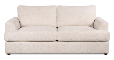 Made in Canada Customizable Sofa Lab Curve 86" Fabric Condo Sofa – Chenille White | Sofa personnalisable Curve de Sofa Lab de 86 po de format condo fabriqué au Canada en tissu - Chenille White