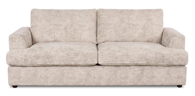 Made in Canada Customizable Sofa Lab Curve 86" Fabric Condo Sofa – Plush Parchment | Sofa personnalisable Curve de Sofa Lab de 86 po de format condo fabriqué au Canada en tissu - Plush Parchment