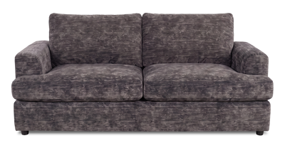 Made in Canada Customizable Sofa Lab Curve 86" Fabric Condo Sofa – Plush Charcoal | Sofa personnalisable Curve de Sofa Lab de 86 po de format condo fabriqué au Canada en tissu - Plush Charcoal