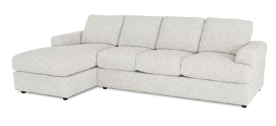 Made in Canada Customizable Sofa Lab Curve Left-Facing Fabric Sofa Chaise – Teddy Riverrock | Sofa avec fauteuil long de gauche personnalisable Curve de Sofa Lab fabriqué au Canada en tissu - Teddy Riverrock