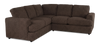 Sofa sectionnel 2 pièces personnalisable Curve de Sofa Lab fabriqué au Canada en tissu - Teddy Walnut