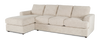 Sofa-lit sectionnel de gauche personnalisable Curve de Sofa Lab fabriqué au Canada en tissu - Chenille White
