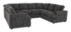 Sofa sectionnel en U personnalisable Curve de Sofa Lab fabriqué au Canada en tissu - Plush Charcoal