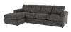 Sofa avec fauteuil long de gauche personnalisable Curve de Sofa Lab fabriqué au Canada en tissu - Plush Charcoal