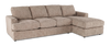 Sofa-lit sectionnel de droite personnalisable Curve de Sofa Lab fabriqué au Canada en tissu - Chenille Praline