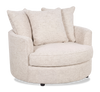 Fauteuil d’appoint enveloppant personnalisable Plush Cuddler de Sofa Lab de 48 po fabriqué au Canada en tissu - Chenille White