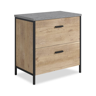 Dexter 30” 2-Drawer Lateral Filing Cabinet – Prime Oak | Classeur latéral Dexter de 30 po à 2 tiroirs - chêne gravé