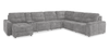 Sofa sectionnel modulaire à coulissement électrique de gauche Elevate de Scott Living 7 pièces en tissu de chenille avec rangement - gris