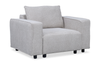 Fauteuil d’appoint modulaire Infinity en tissu de chenille - gris clair