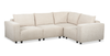 Sofa sectionnel modulaire Infinity 4 pièces en tissu de chenille - taupe