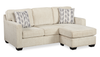 Sofa sectionnel réversible Lennox fabriqué au Canada en tissu de chenille avec coussins réversibles - taupe