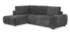 Sofa sectionnel-lit de gauche Moonlight 2 pièces avec fauteuil long de rangement - gris