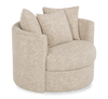 Fauteuil d’appoint pivotant personnalisable Nest de Sofa Lab de 42 po fabriqué au Canada en tissu - Plush Parchment