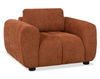 Fauteuil Pebble de 45 po fabriqué au Canada en tissu - orange