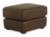 Pouf traditionnel Porto de 34 po en cuir véritable - chocolat