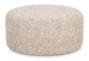 Pouf courbé personnalisable de Sofa Lab de 38 po fabriqué au Canada en tissu - Plush Parchment