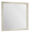 Miroir de commode de chambre à coucher Soren, à fixer au meuble ou à suspendre au mur - chêne blanchi