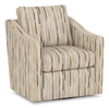 Fauteuil d’appoint pivotant personnalisable de Sofa Lab de 32 po fabriqué au Canada en tissu - tissu décoratif Mineral