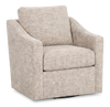 Fauteuil d’appoint pivotant personnalisable de Sofa Lab de 32 po fabriqué au Canada en tissu - Plush Parchment