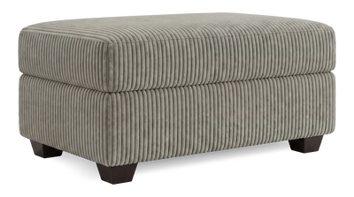 Made in Canada Customizable Sofa Lab Trunk 39" Fabric Storage Ottoman – Fog Accent Fabric | Pouf de rangement personnalisable Trunk de Sofa Lab de 39 po fabriqué au Canada en tissu - tissu décoratif Fog