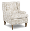 Fauteuil d’appoint à oreilles personnalisable de Sofa Lab de 30 po fabriqué au Canada en tissu - tissu décoratif Bisque