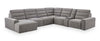 Sofa sectionnel de gauche Prestige de Shaquille O’Neal Home 7 pièces avec inclinaison et coulissement électrique - gris