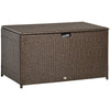 Outsunny Coffre De Terrasse, Poignee, Doublure Interieure Etanche, Marron