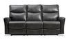 Sofa à inclinaison électrique Quest de 82,5 po en cuir contrecollé - gris