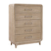 Commode verticale de chambre à coucher Sasha de 40 po (L) x 52 po (H) à 5 tiroirs - brun chêne naturel
