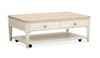 Table à café Collins de 50 po avec dessus relevable et rangement - bois de grève