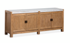 Console de couloir Grafton de 70 po avec dessus en marbre - brun sierra