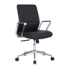 Fauteuil de bureau en microfibre de polyuréthanne TygerClaw à mi-dossier - noir