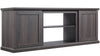 Meuble pour téléviseur Franklin de Manhattan Comfort de 60 po avec 2 portes et tablettes ouvertes - brun foncé