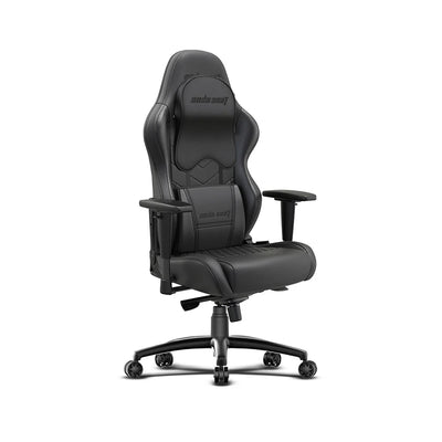 Anda Seat Dark Wizard Premium Genuine Leather Gaming Chair - Black|Fauteuil de jeu de qualité supérieure Dark Wizard de Anda Seat en cuir véritable – noir