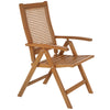 Outsunny Chaise Pliante D'exterieur, Siege A Lattes, Teck