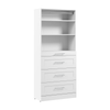 Système de garde-robe et pièce-penderie modulaire Florence de Bestar de 35 po avec rangement - blanc