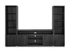 Meuble audio-vidéo Brenner de 104 po 3 pièces avec rangement pour téléviseurs jusqu’à 60 po - anthracite