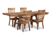 Ensemble de salle à manger Cedar 5 pièces en pin avec table de 72,07 po (L) avec base à tréteaux et 4 chaises - brun