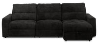 Sofa sectionnel modulaire à inclinaison électrique de droite Elevate de Scott Living 3 pièces en tissu de chenille - Ebony