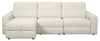Sofa sectionnel modulaire à coulissement et inclinaison électriques de gauche Elevate de Scott Living 3 pièces en tissu de chenille - beige