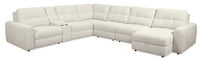 Sofa sectionnel modulaire à coulissement et inclinaison électriques de droite Elevate de Scott Living 7 pièces en tissu de chenille - beige