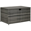Outsunny Coffre De Terrasse, Poignee, Doublure Interieure Etanche, Gris