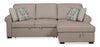 Sofa-lit sectionnel de droite Haven de Scott Living 2 pièces en tissu de chenille avec fauteuil long de rangement - taupe