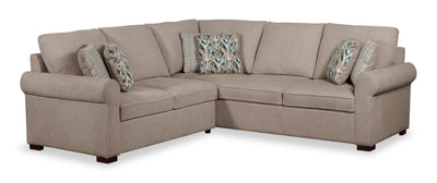 Scott Living Haven 2-Piece Right-Facing Chenille Fabric Sectional - Taupe | Sofa sectionnel de droite Haven de Scott Living 2 pièces en tissu de chenille - taupe