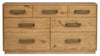 Commode Henri de Scott Living de 64 po (L) x 34 po (H) à 7 tiroirs en bois pour la chambre à coucher - brune