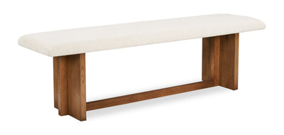 Scott Living Henri Dining Bench with Polyester Fabric, Wood, 68"W - Brown | Banc de salle à manger Henri de Scott Living de 68 po (L) en bois avec tissu de polyester - brun