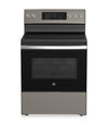 Cuisinière électrique GE de 5 pi³ avec convection européenne véritable et friture à air - ardoise - JCB840ETES