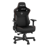 Fauteuil de jeu très large ergonomique Kaiser 3 de Anda Seat en cuir véritable - noir