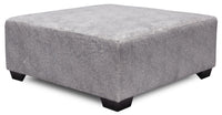 Pouf Koda de 36 po fabriqué au Canada en tissu de chenille - gris Paloma luxueux